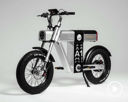 bazooka-styled e-bike ‘ASYNC A1’ rides through all terrain, from city streets to off-road trails