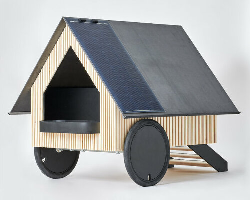 a wooden hut on wheels, ‘bowowhaus’ treats dogs to paw-friendly nomadic living anywhere