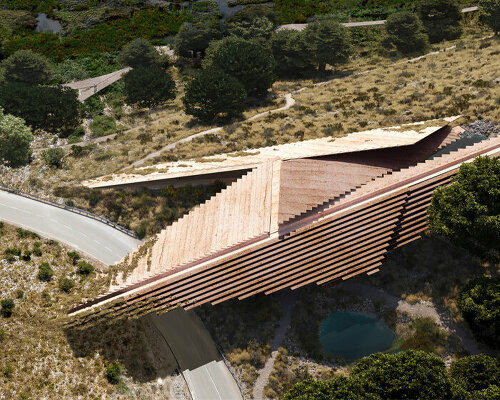 kengo kuma to complete expansive visitor center for archaeological park in albania