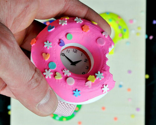 paul kweton's quirky donut watches playfully teach children the ways of timekeeping