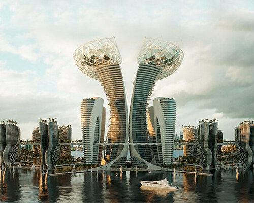 kalbod studio envisions sustainable, floating healthcare island in dubai