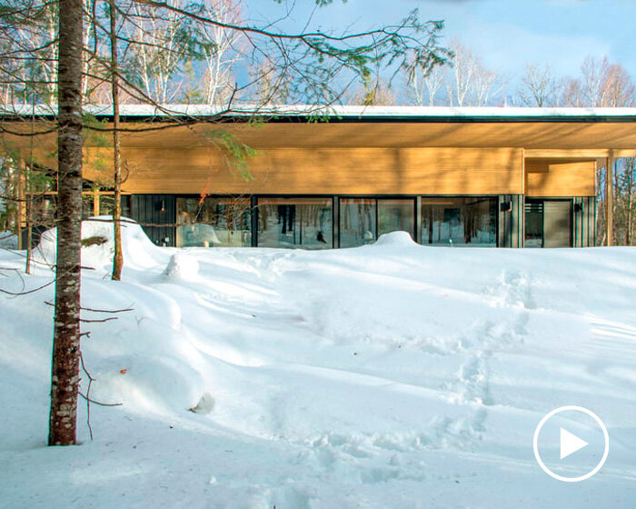 chalet clad in plywood reinterprets early canadian ski culture