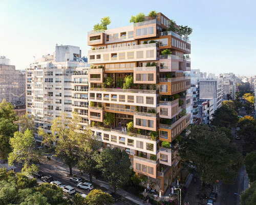 MVRDV's residential complex in montevideo unveiled as a matrix of stone-clad villas