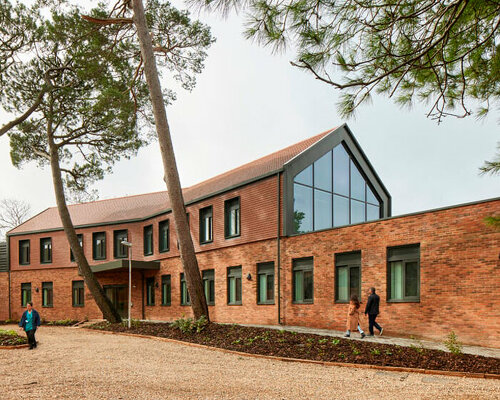 geometric volumes of brick form sheltered eating disorders retreat in the uk