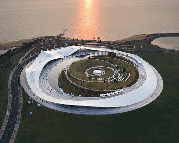 sou fujimoto's 'sky mountain' curls up the coastal landscape of hainan province