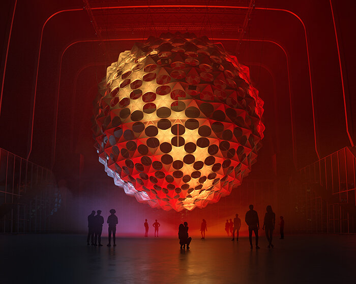 a luminous, spherical concert hall will float inside the shed in new york