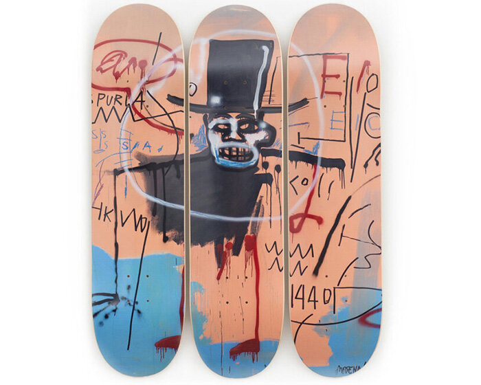 fondation beyeler & the skateroom translate basquiat’s rare modena paintings on art decks