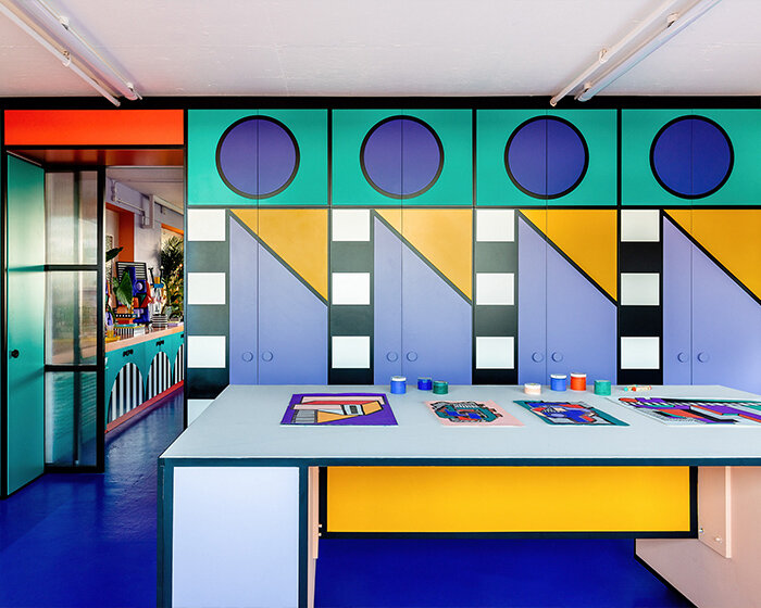 peek inside camille walala’s london studio infused with her bold, tribal pop aesthetic