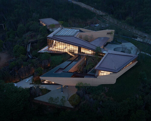 gad designs fragmented infinity volume for mountain & sea art museum in china