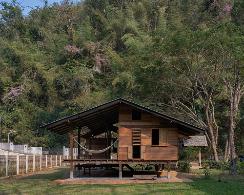 yangnar studio repurposes local antiques and wood for compact home in thailand forest