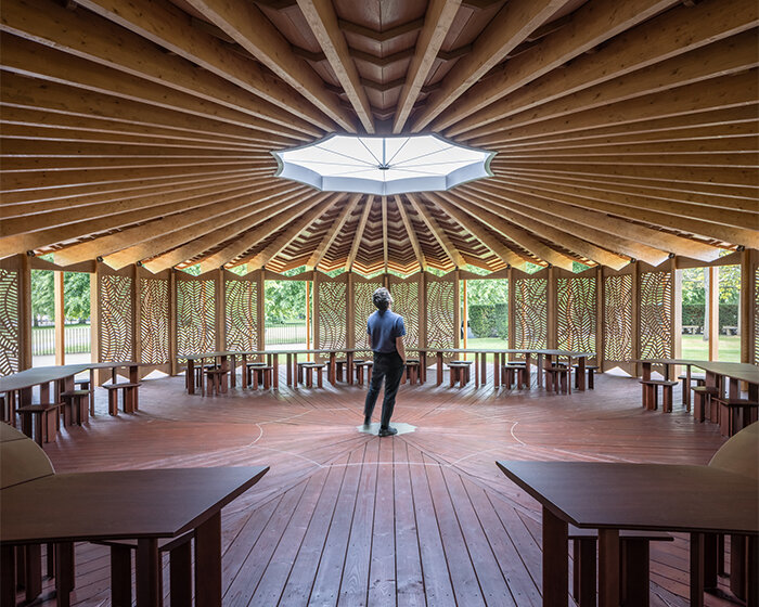 an exclusive look inside lina ghotmeh's serpentine pavilion through the lens of ste murray