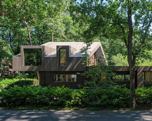 protruding windows bring nature inside spee architecten's sustainable house in holland