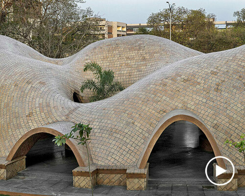 the grid architects sculpts gently swelling vaults for TARANG pavilion in india