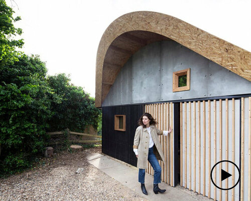 modern construction technologies shape this barn-like art gallery in rural hertfordshire