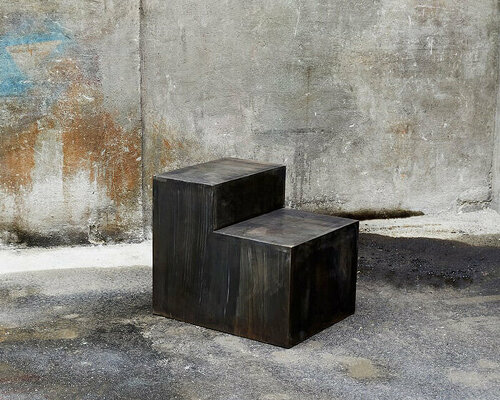 kim byungsub's oxidized steel chairs encapsulate the organic forms of korean artwork