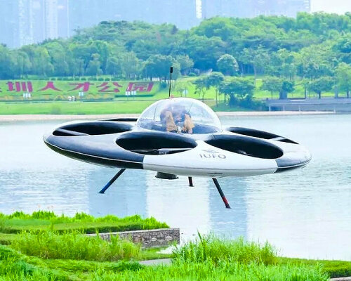 UFO caught on camera? first manned eVTOL flying saucer seen circling over shenzhen