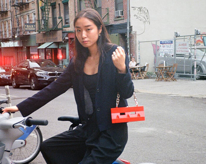 chris luu captures the urban charm of street barricades in a resin purse