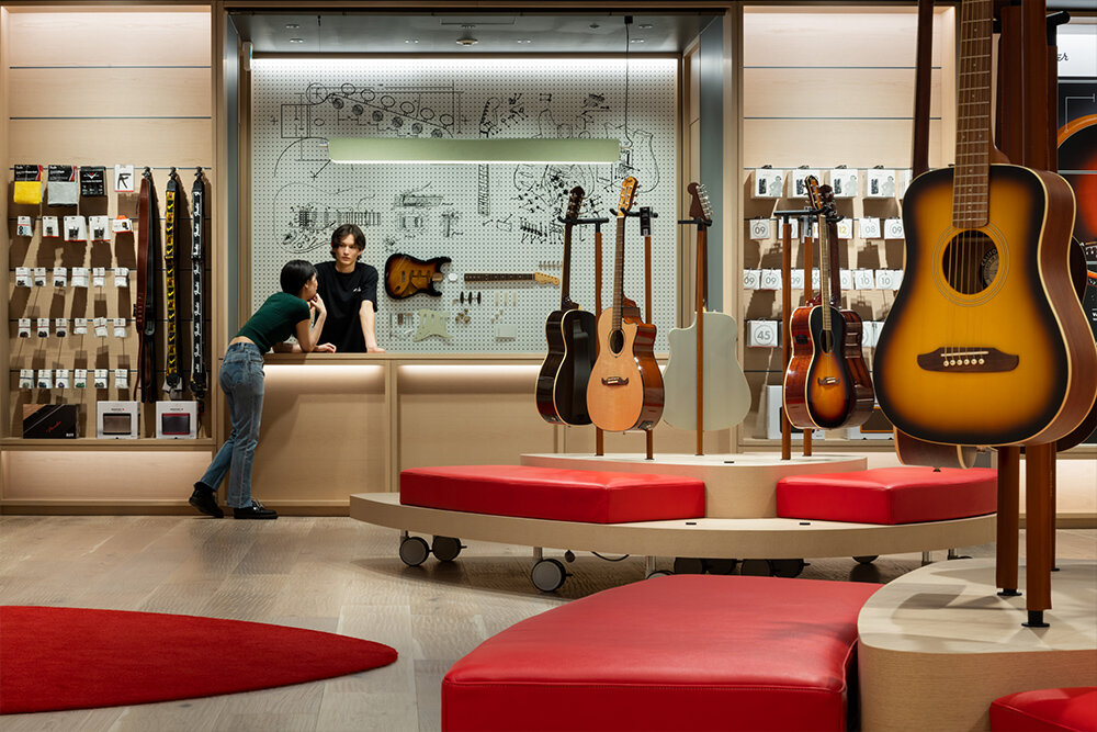 klein dytham's fender flagship offers a stress-free guitar-shopping  experience in tokyo