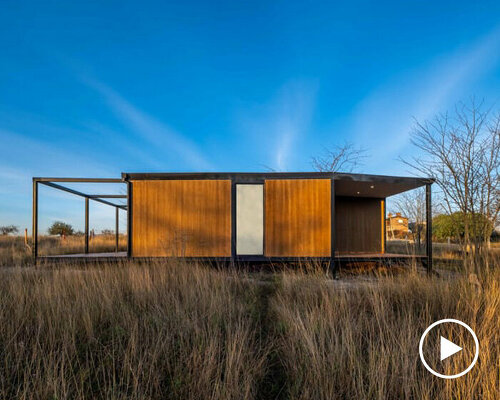 small house in argentina's grasslands integrates temperature and climate self-regulation