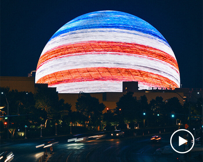 gigantic LED sphere illuminates las vegas skyline for the first time