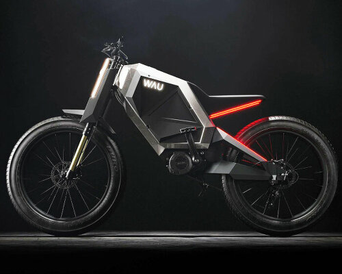 WAU cyberpunk electric dirt & road bike gets hexagon aluminum body & neon synth lights