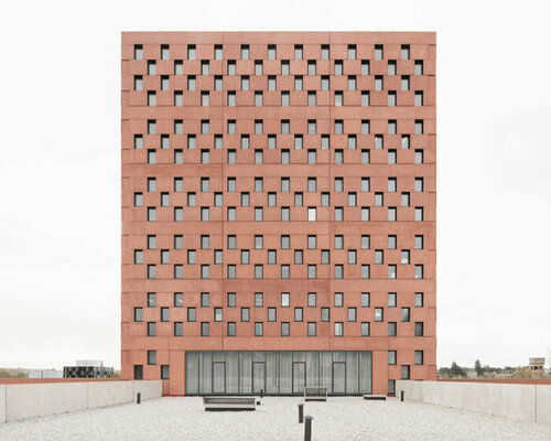 clad in a modular motif, LAN architecture's T-shaped fire and rescue center opens in rennes