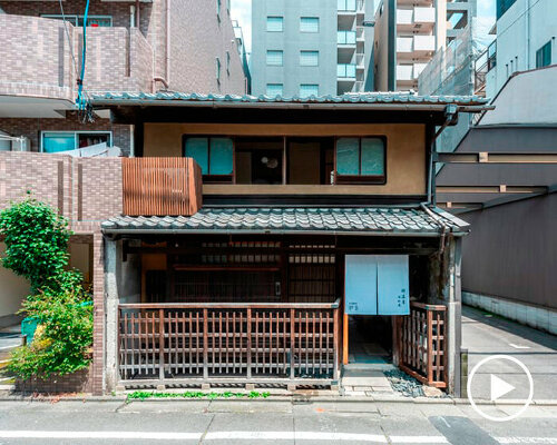 hundred-year-old townhouse transfigures into minimal soba restaurant in kyoto