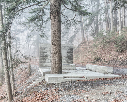 on a steep slope in austria, marte marte's cabin recalls post-agrarian collective memories