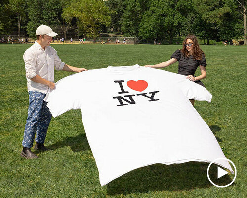 nik bentel reimagines iconic NYC street foods and t-shirt as surreal, whimsical picnic pieces