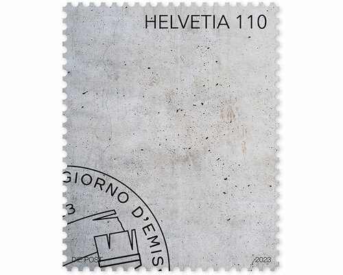 brutalism fans rejoice, swiss post just unveiled concrete stamps made with cement pigments