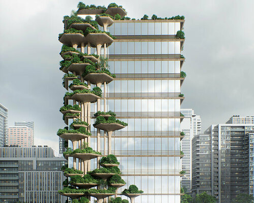 like fungal growths, lush terraces will climb são paulo's urupê tower by victor ortiz