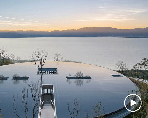 GAD's hospitality center echoes the contours of yuxi city's hillside and waves of fuxian lake