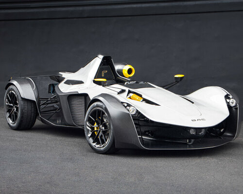 BAC mono R’s colored carbon fiber supercar with titanium finish removes paint to weigh less