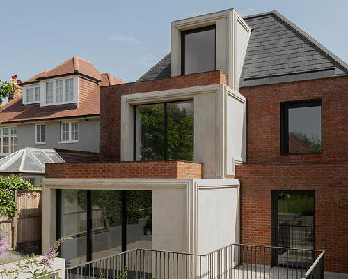 bureau de change marries stock brick and tiered concrete volumes for cast house in london