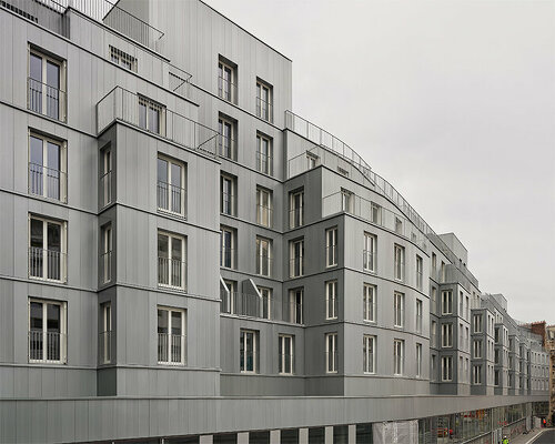 christ & gantenbein unveils social housing with metal facade and rhythmic volumetry in paris