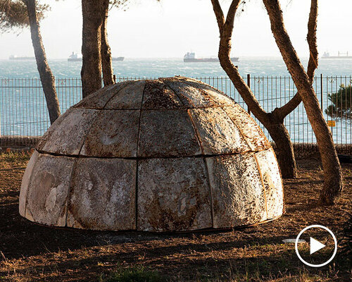 powered by mycelium, mycotemple dome biodegrades to nourish the earth