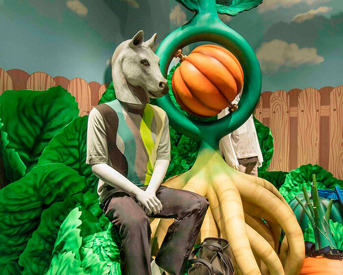 studio job sculpts a maximalist vegetable garden window display for Hermès hong kong