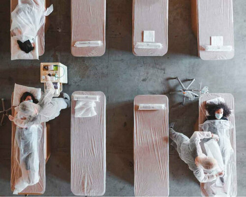 humanitaria’s biodegradable cardboard beds assemble in five seconds for emergency relief