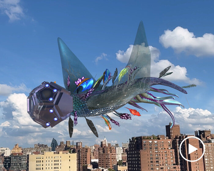 nancy baker cahill's AR hybrid creature soars and evolves across new york's cityscape