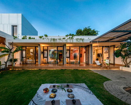 nature invades the interior of pamy home in south-central vietnam