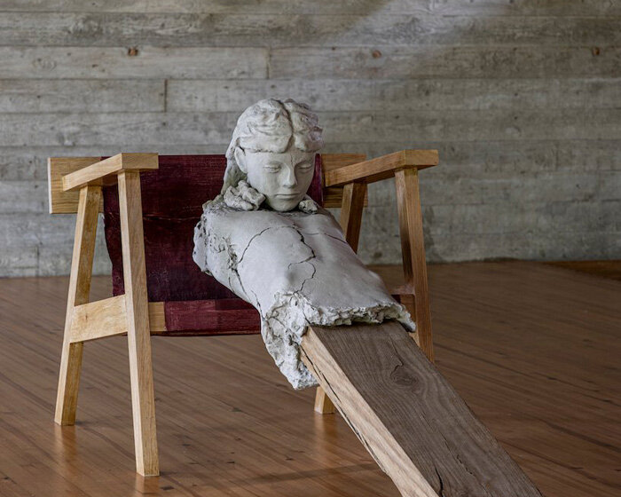 mark manders exhibits sculptural artifacts amid historic brutalist residence in belgium