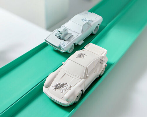 daniel arsham pairs with mattel for eroded rodger dodger and porsche 930 turbo hot wheels