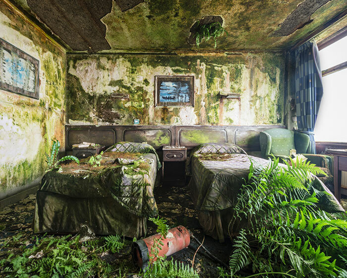 romain veillon captures abandoned places reclaimed by nature in the absence of humanity