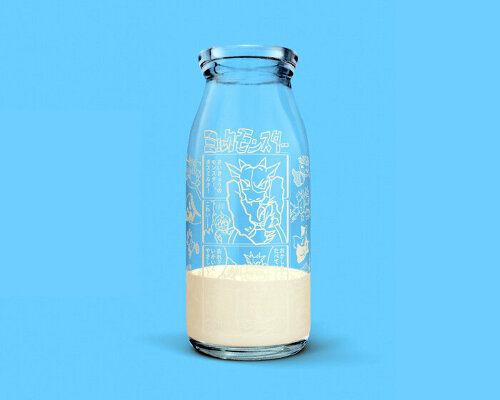 seki milk bottles reveal readable manga comic strips every time you take a sip