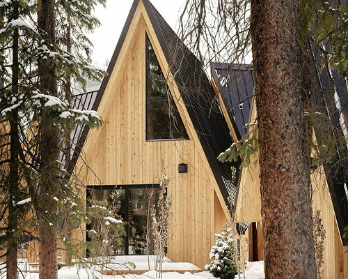 skylab's A-frame club is a cluster of mid-century-inspired cabins in colorado