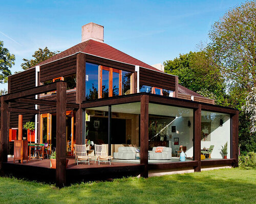 seven intertwined roofs crown mid 60's renovated structuralist house in the netherlands