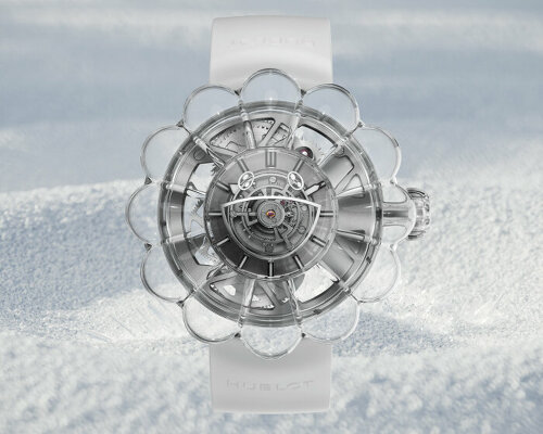 hublot launches transparent takashi murakami watch with petals made entirely of sapphire