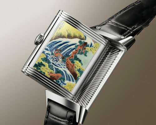 jaeger-lecoultre honors hokusai by reproducing his woodblock prints behind reverso watches