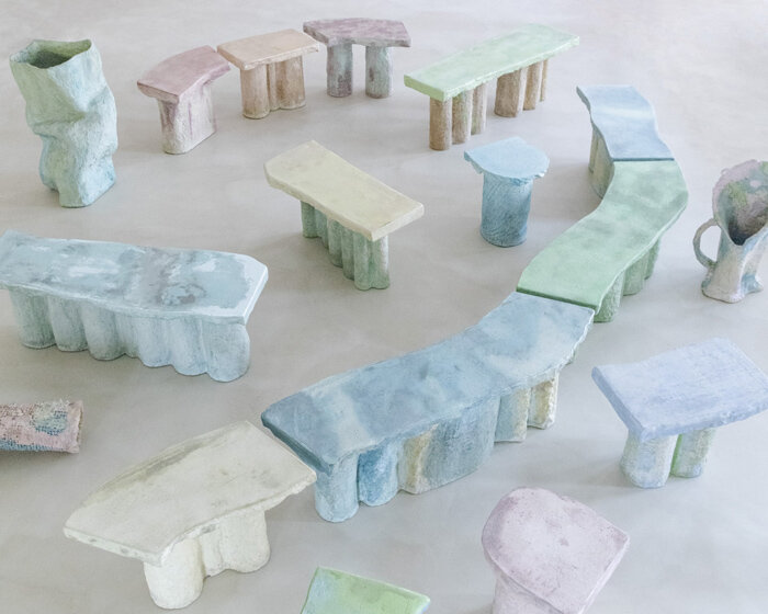 sara regal's pastel sculptural pieces play with materiality and texture at mesura’s vasto gallery