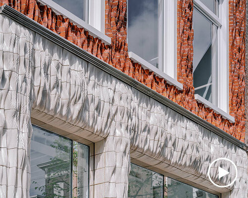 studio RAP completes 'ceramic house' with its rippling, 3D-printed facade in amsterdam